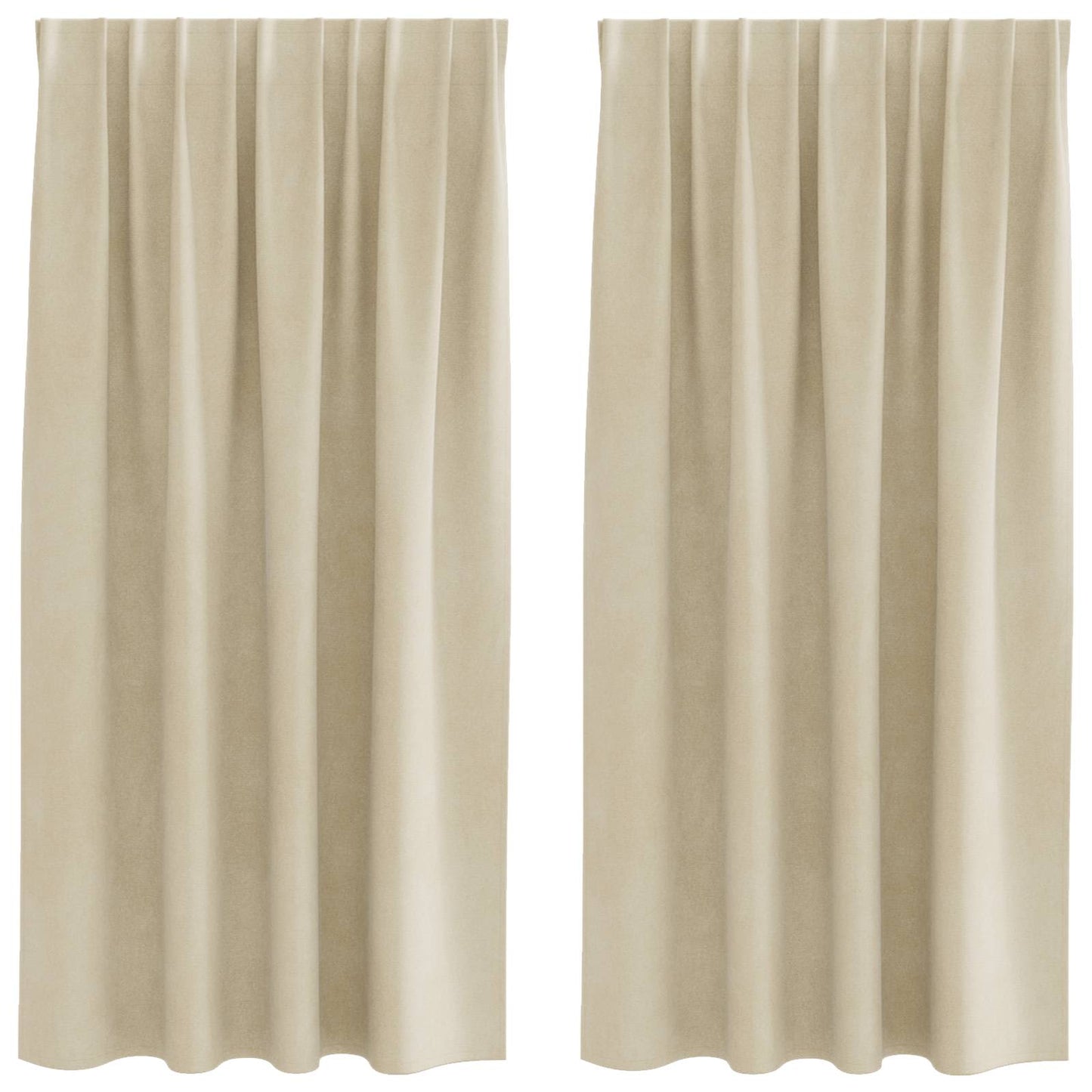 vidaXL Verdunkelungsvorhänge 2 pcs Creme 140 x 175 cm Samt