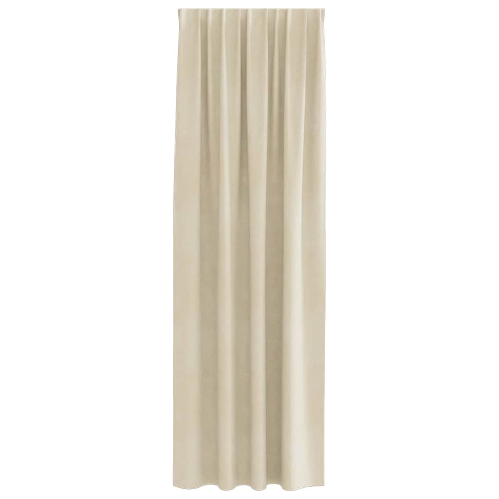 Verdunkelungsvorhänge 2 pcs Creme 140 x 225 cm Samt
