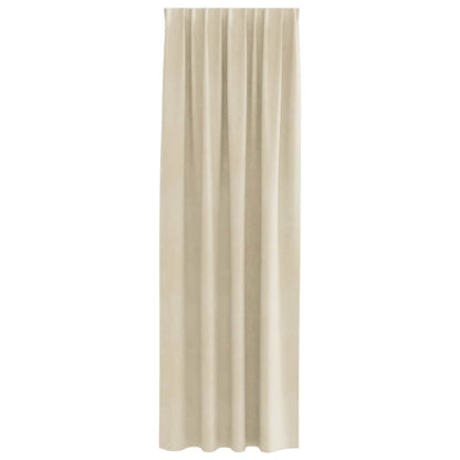 Verdunkelungsvorhänge 2 pcs Creme 140 x 225 cm Samt