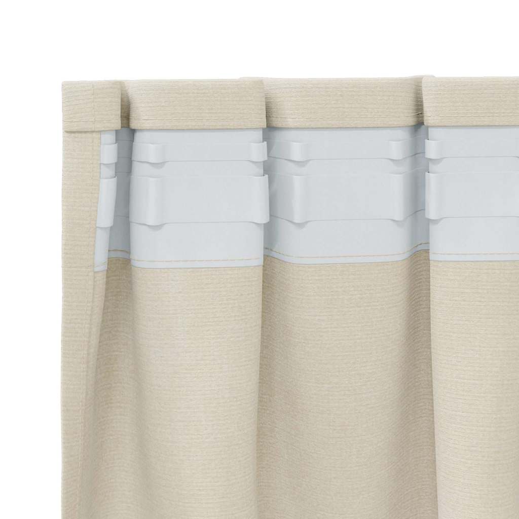 Verdunkelungsvorhänge 2 pcs Creme 140 x 245 cm Samt