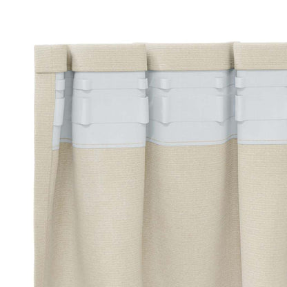 Verdunkelungsvorhänge 2 pcs Creme 140 x 245 cm Samt