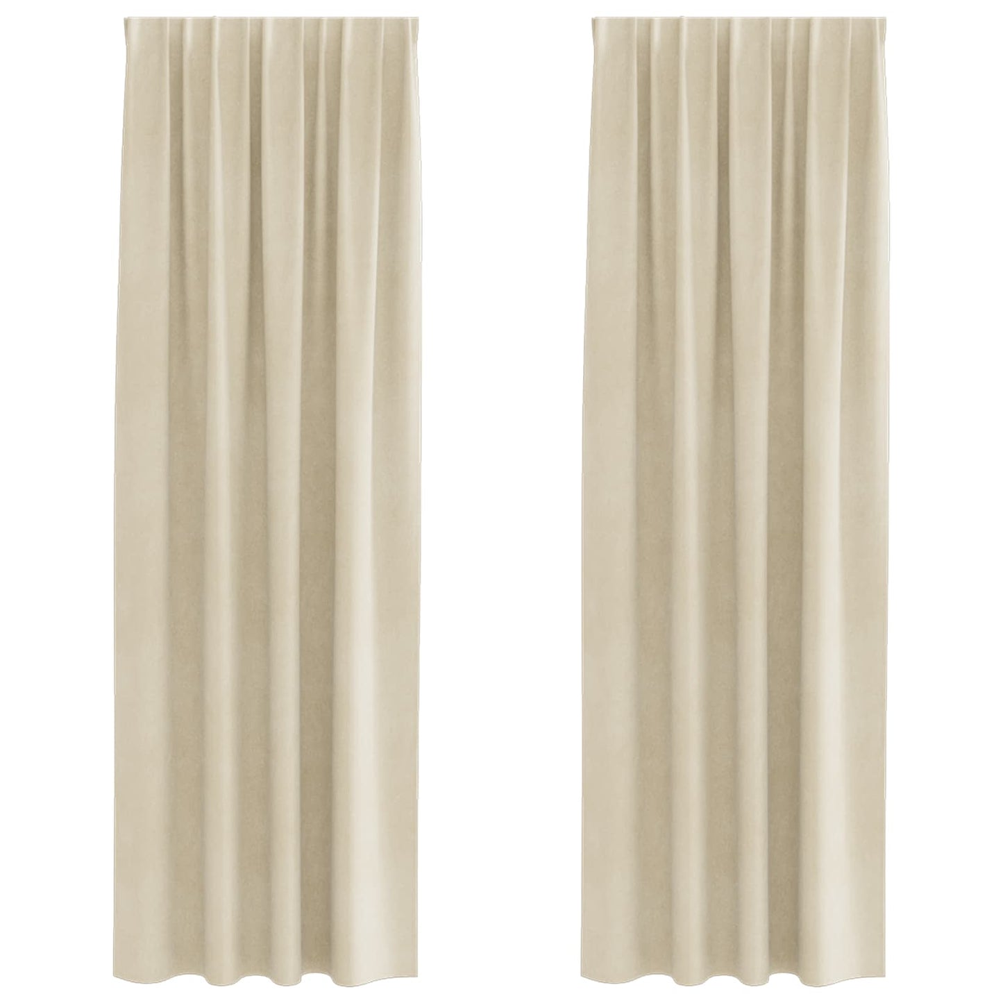 vidaXL Verdunkelungsvorhänge 2 pcs Creme 140 x 260 cm Samt