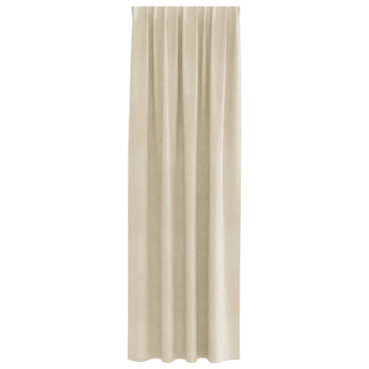 vidaXL Verdunkelungsvorhänge 2 pcs Creme 140 x 260 cm Samt