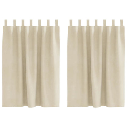 vidaXL Verdunkelungsvorhänge 2 pcs Creme 140 x 140 cm Samt