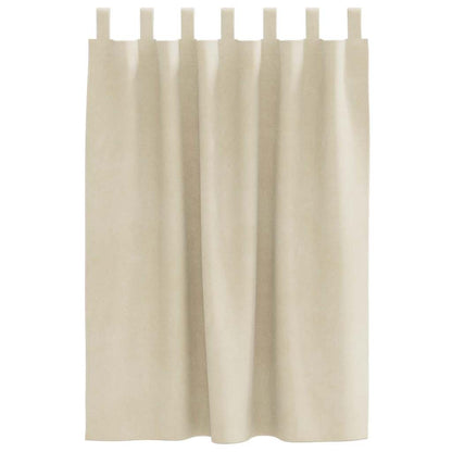 vidaXL Verdunkelungsvorhänge 2 pcs Creme 140 x 140 cm Samt