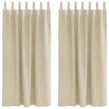vidaXL Verdunkelungsvorhänge 2 pcs Creme 140 x 175 cm Samt