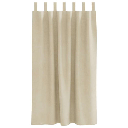 vidaXL Verdunkelungsvorhänge 2 pcs Creme 140 x 175 cm Samt