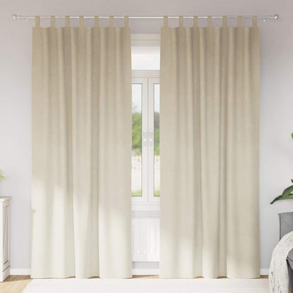vidaXL Verdunkelungsvorhänge 2 pcs Creme 140 x 225 cm Samt