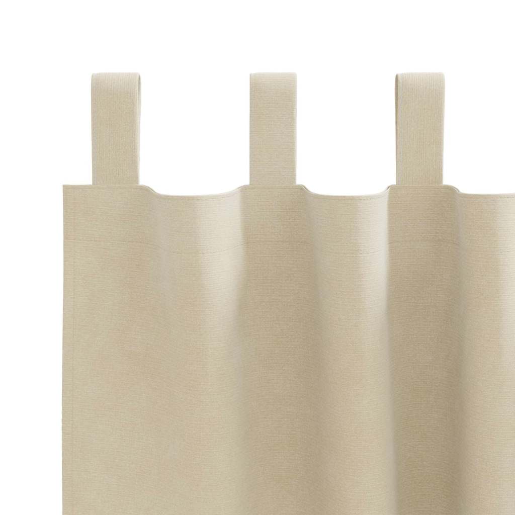 vidaXL Rideaux occultants 2 pcs Crème 140 x 245 cm Velours