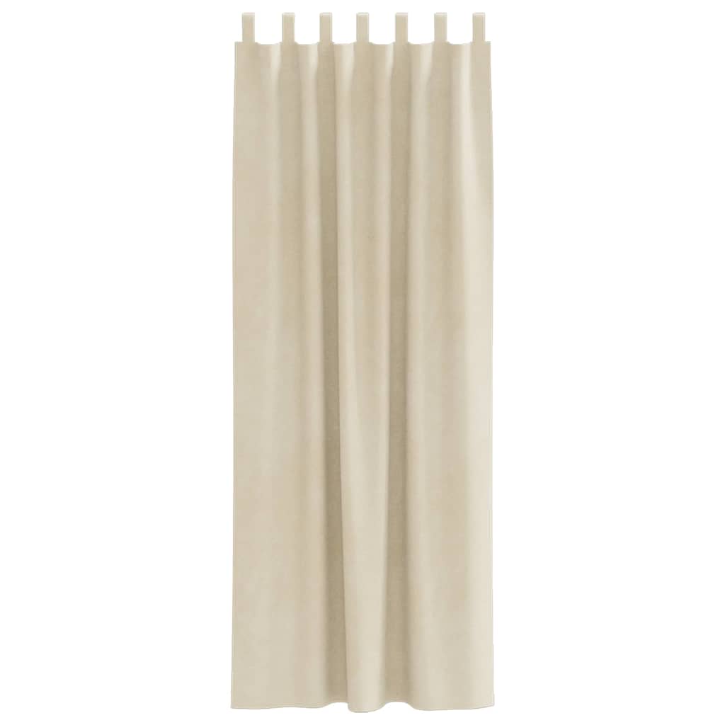 vidaXL Rideaux occultants 2 pcs Crème 140 x 245 cm Velours
