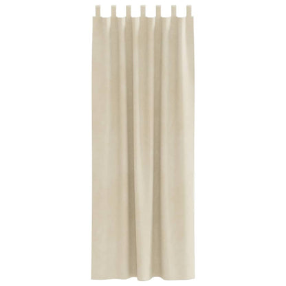 vidaXL Rideaux occultants 2 pcs Crème 140 x 245 cm Velours