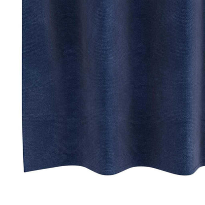 vidaXL Verdunkelungsvorhänge 2 pcs Dunkelblau 140 x 140 cm Samt