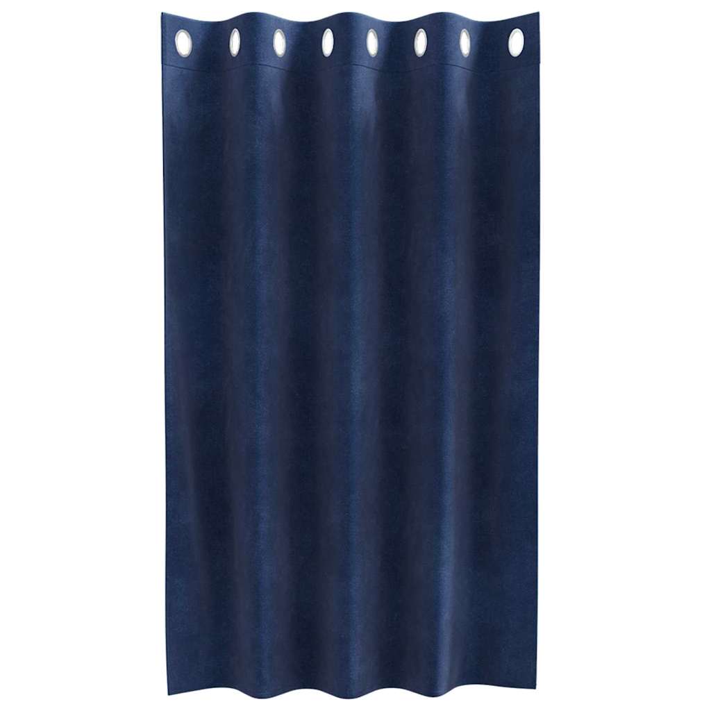 vidaXL Verdunkelungsvorhänge 2 pcs Dunkelblau 140 x 140 cm Samt