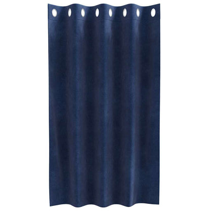 vidaXL Verdunkelungsvorhänge 2 pcs Dunkelblau 140 x 140 cm Samt