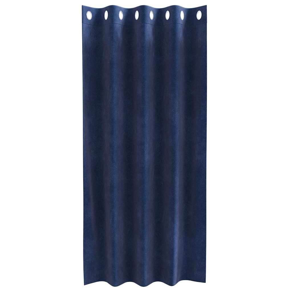 Verdunkelungsvorhänge 2 pcs Dunkelblau 140 x 175 cm Samt
