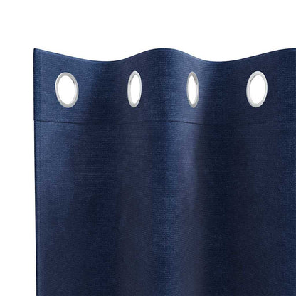 vidaXL Verdunkelungsvorhänge 2 pcs Dunkelblau 140 x 245 cm Samt