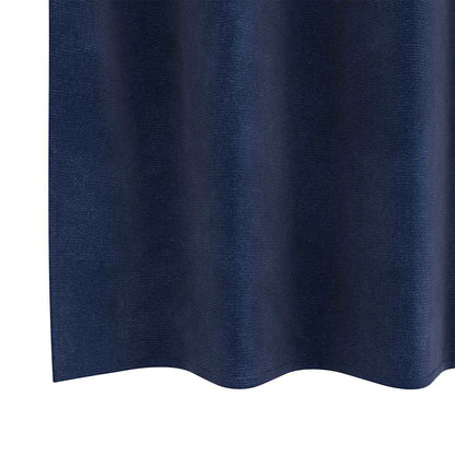 vidaXL Verdunkelungsvorhänge 2 pcs Dunkelblau 140 x 245 cm Samt
