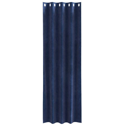vidaXL Verdunkelungsvorhänge 2 pcs Dunkelblau 140 x 245 cm Samt