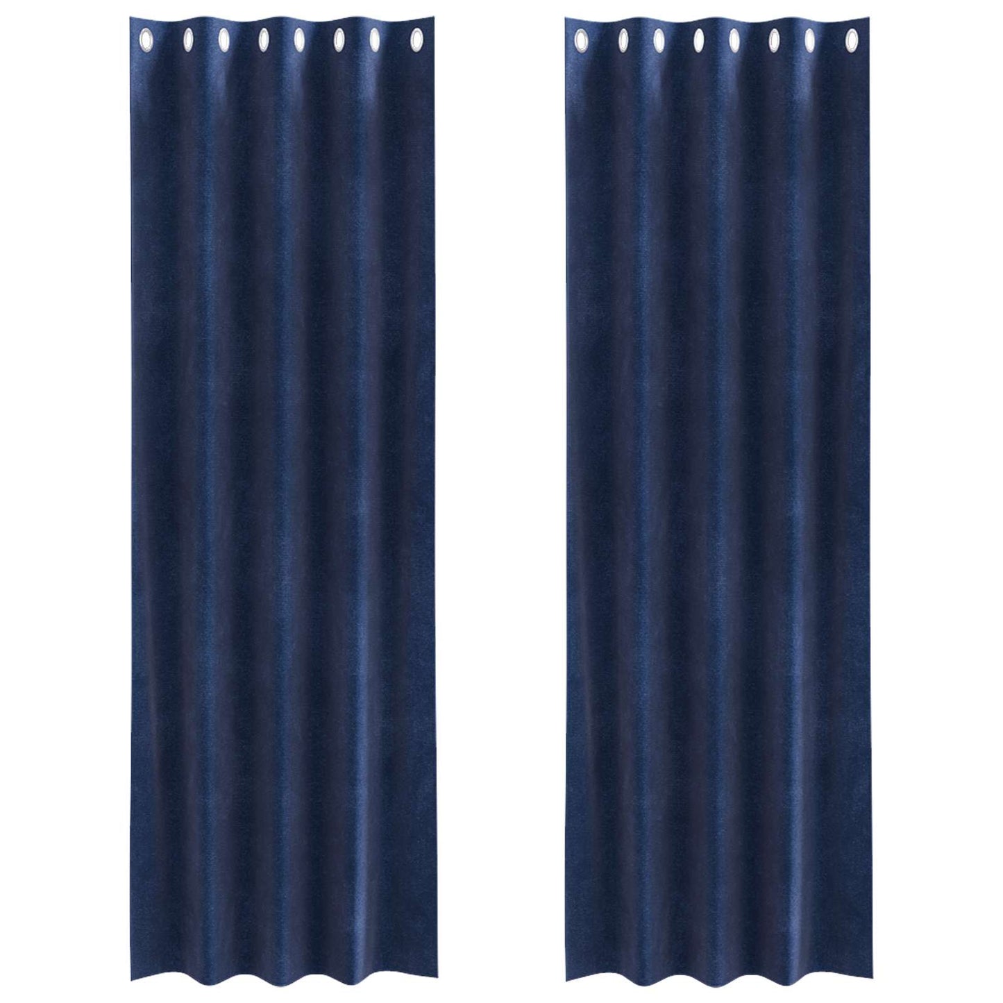 vidaXL Verdunkelungsvorhänge 2 pcs Dunkelblau 140 x 260 cm Samt