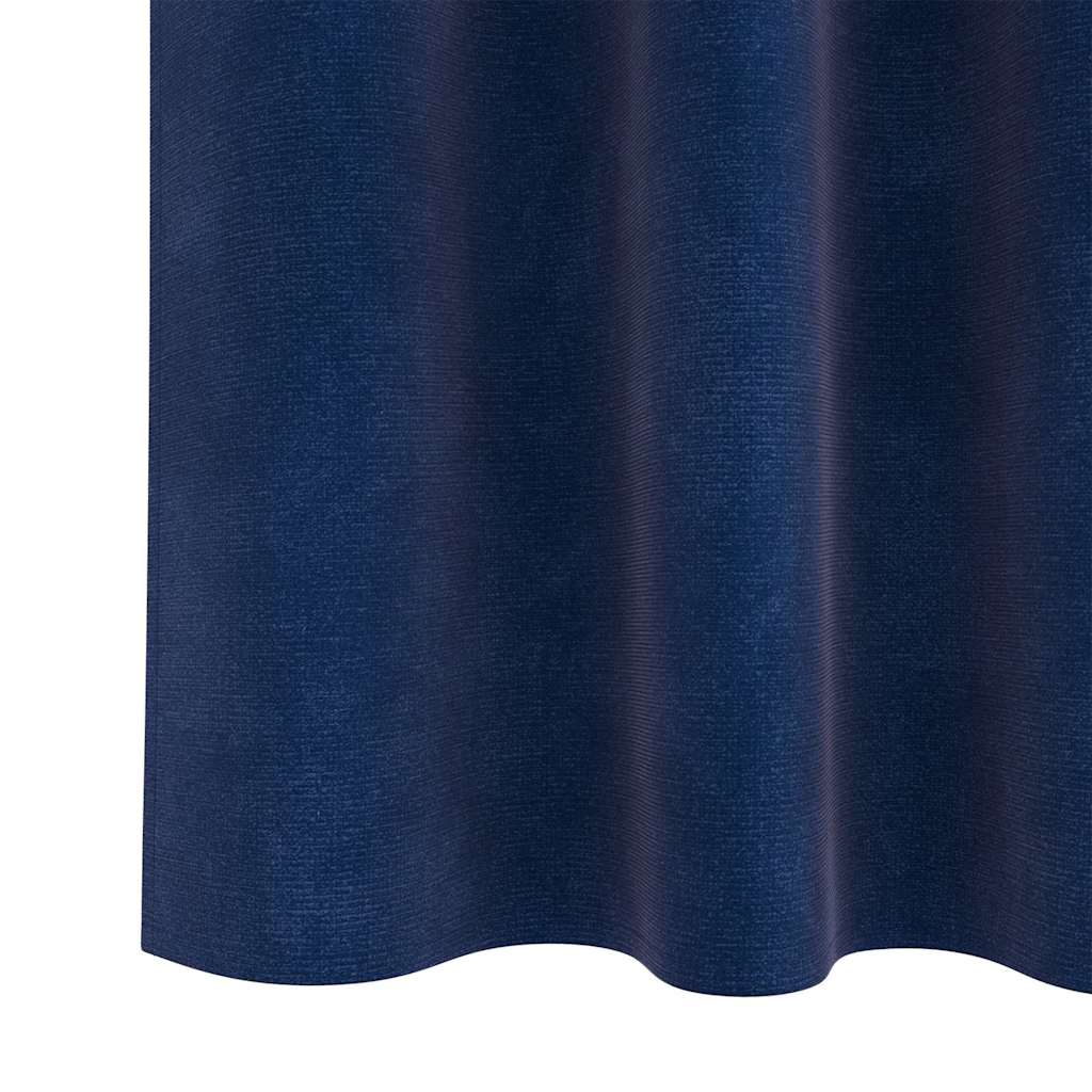 vidaXL Verdunkelungsvorhänge 2 pcs Dunkelblau 140 x 140 cm Samt
