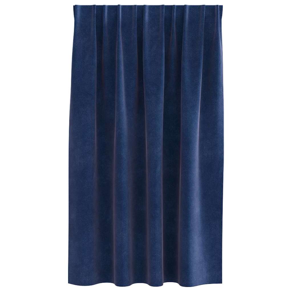 vidaXL Verdunkelungsvorhänge 2 pcs Dunkelblau 140 x 140 cm Samt