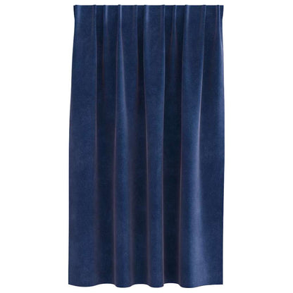 vidaXL Verdunkelungsvorhänge 2 pcs Dunkelblau 140 x 140 cm Samt