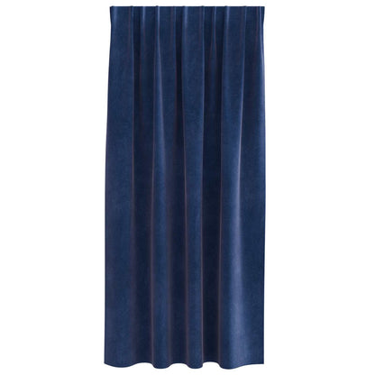 vidaXL Verdunkelungsvorhänge 2 pcs Dunkelblau 140 x 175 cm Samt