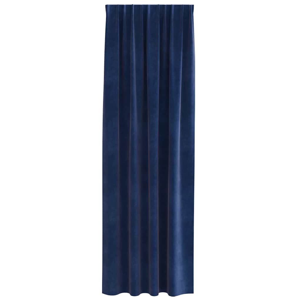 vidaXL Verdunkelungsvorhänge 2 pcs Dunkelblau 140 x 245 cm Samt