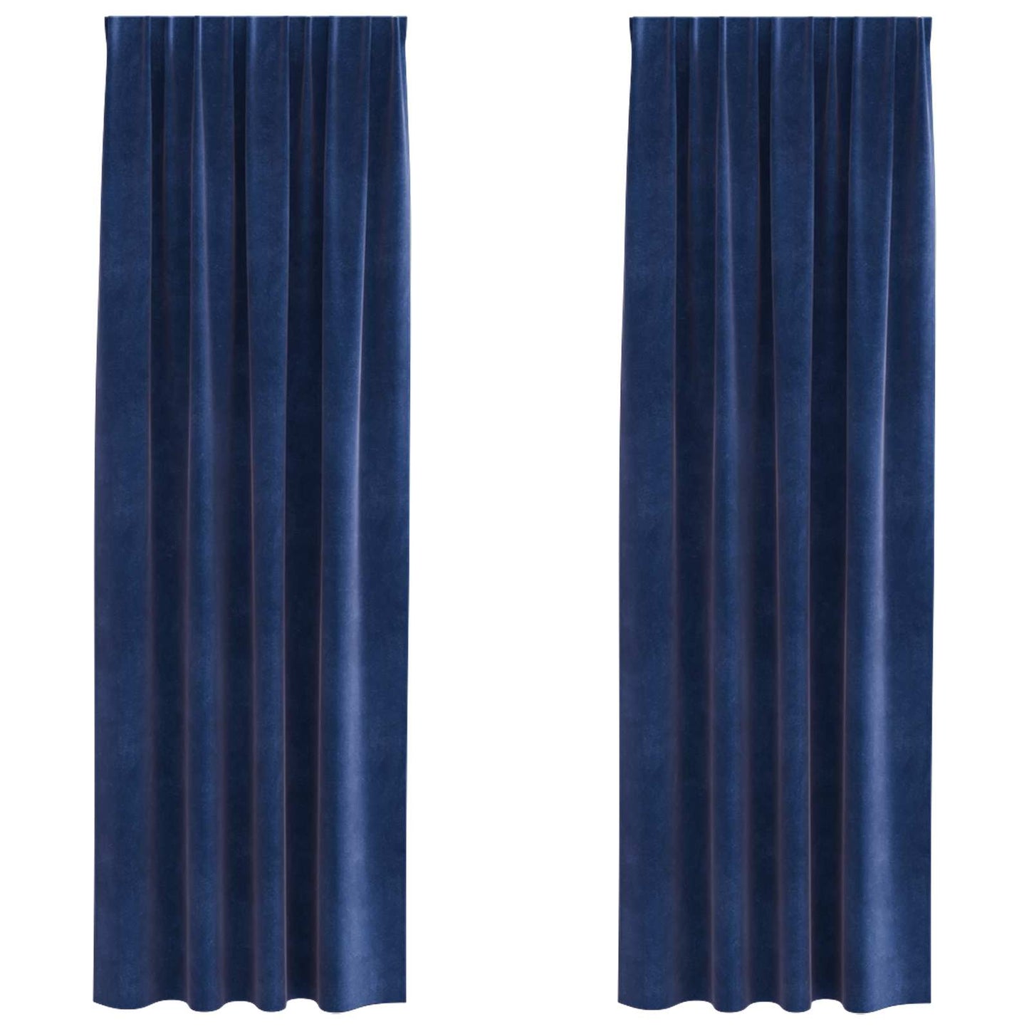 Verdunkelungsvorhänge 2 pcs Dunkelblau 140 x 260 cm Samt