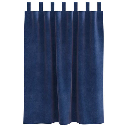 vidaXL Verdunkelungsvorhänge 2 pcs Dunkelblau 140 x 140 cm Samt