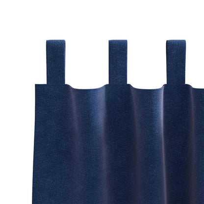 vidaXL Verdunkelungsvorhänge 2 pcs Dunkelblau 140 x 175 cm Samt