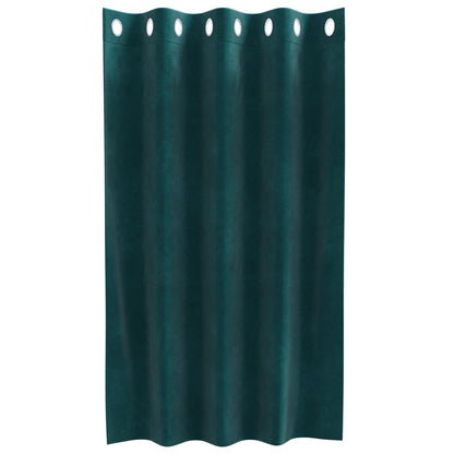 vidaXL Verdunkelungsvorhänge 2 pcs Dunkelgrün 140 x 140 cm Samt
