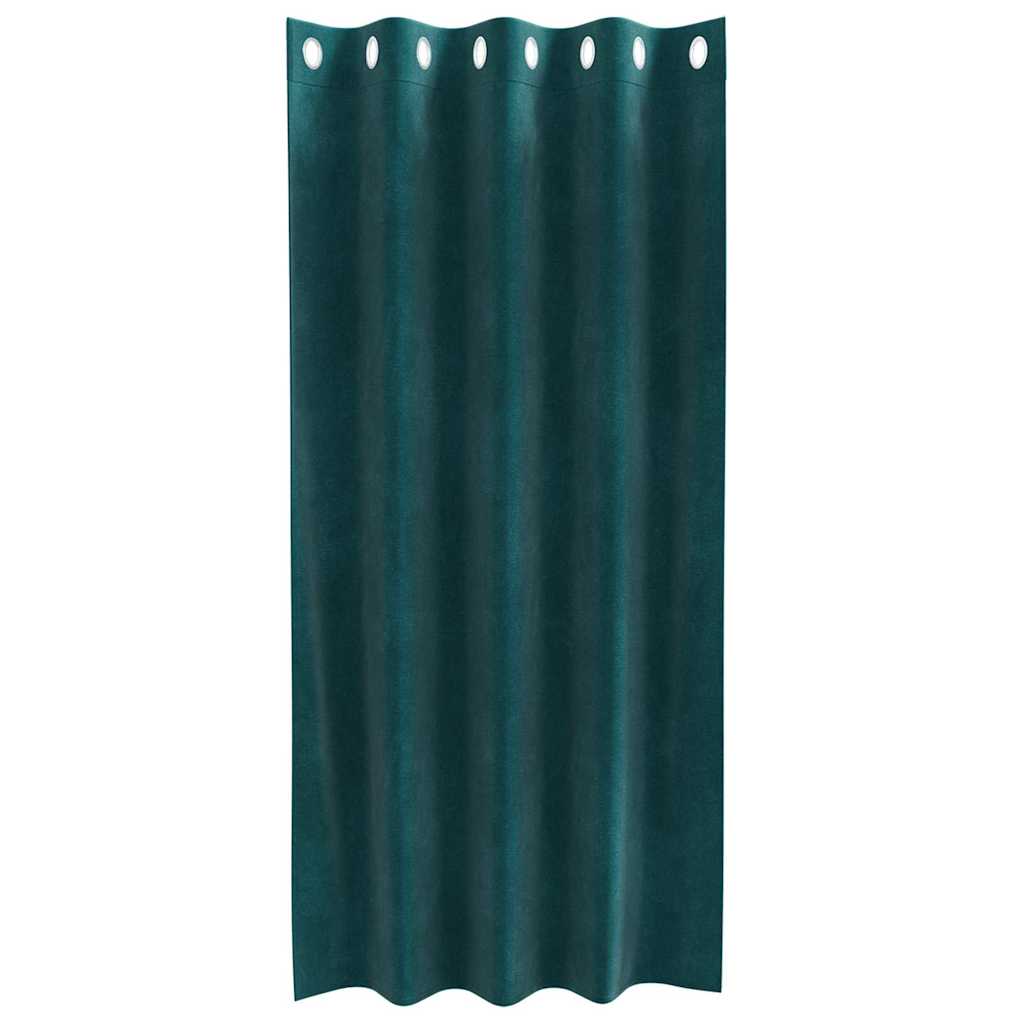 vidaXL Verdunkelungsvorhänge 2 pcs Dunkelgrün 140 x 175 cm Samt