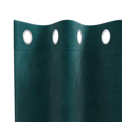 vidaXL Verdunkelungsvorhänge 2 pcs Dunkelgrün 140 x 225 cm Samt