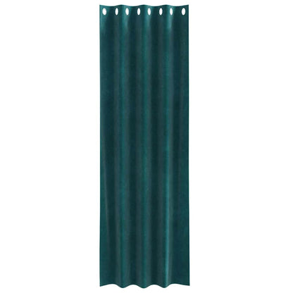 vidaXL Verdunkelungsvorhänge 2 pcs Dunkelgrün 140 x 225 cm Samt