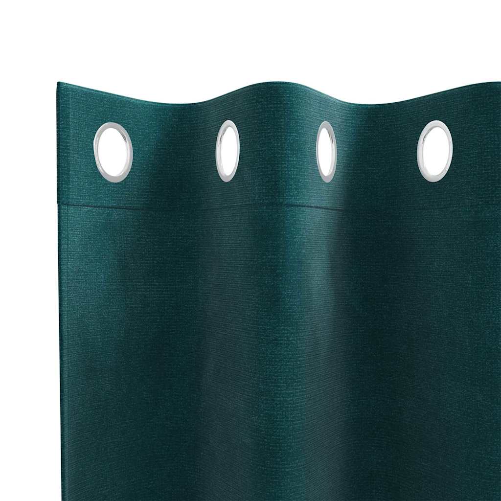 vidaXL Verdunkelungsvorhänge 2 pcs Dunkelgrün 140 x 260 cm Samt