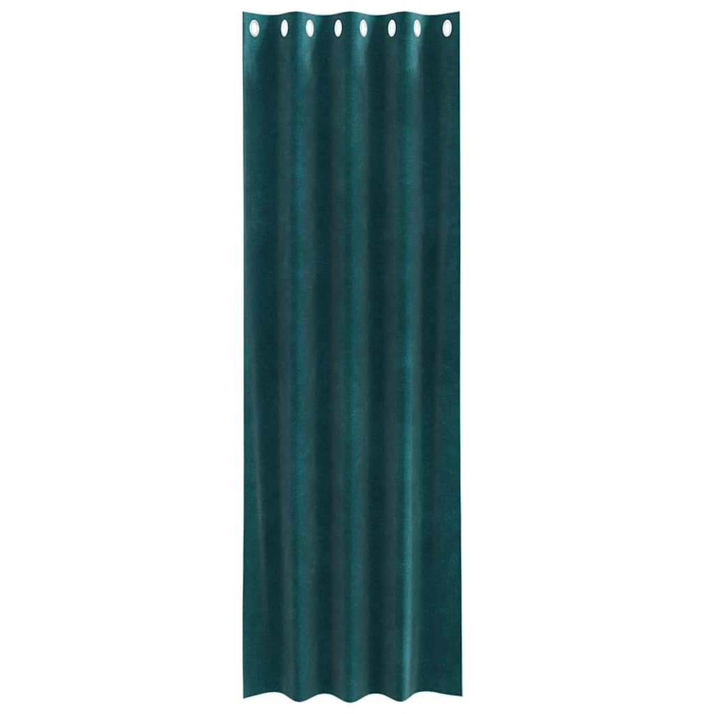 vidaXL Verdunkelungsvorhänge 2 pcs Dunkelgrün 140 x 260 cm Samt
