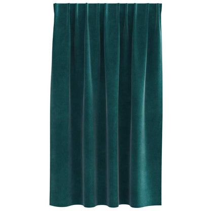 vidaXL Rideaux avec cantonnière 2 pcs Vert foncé 140 x 140 cm Velours