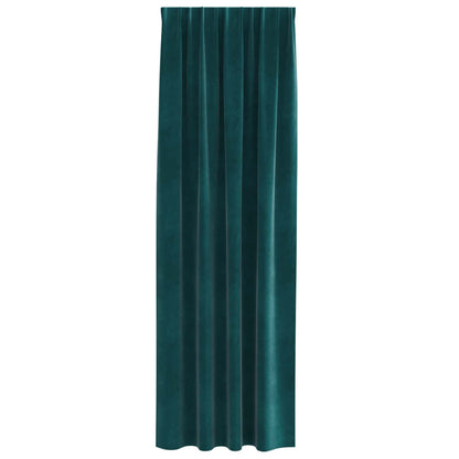 vidaXL Verdunkelungsvorhänge 2 pcs Dunkelgrün 140 x 260 cm Samt