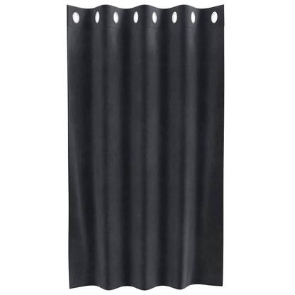 Verdunkelungsvorhänge 2 pcs Dunkelgrau 140 x 140 cm Samt