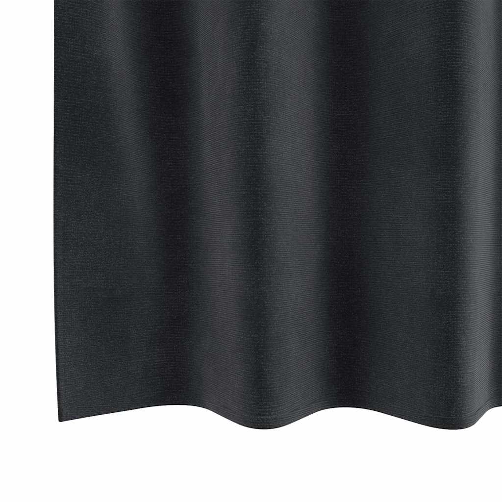 vidaXL Rideaux occultants 2 pcs Gris foncé 140 x 175 cm Velours