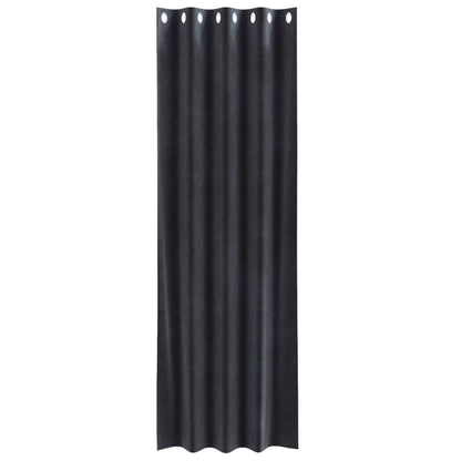 vidaXL Verdunkelungsvorhänge 2 pcs Dunkelgrau 140 x 245 cm Samt
