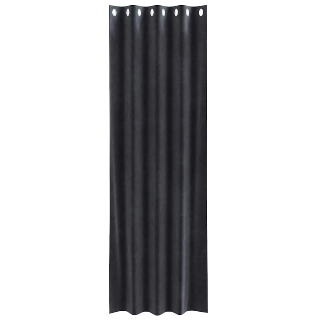 vidaXL Rideaux occultants 2 pcs Gris foncé 140 x 260 cm Velours