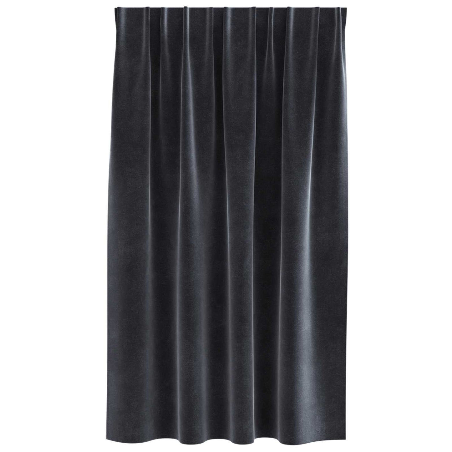 vidaXL Verdunkelungsvorhänge 2 pcs Dunkelgrau 140 x 140 cm Samt