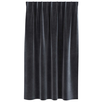 vidaXL Verdunkelungsvorhänge 2 pcs Dunkelgrau 140 x 140 cm Samt