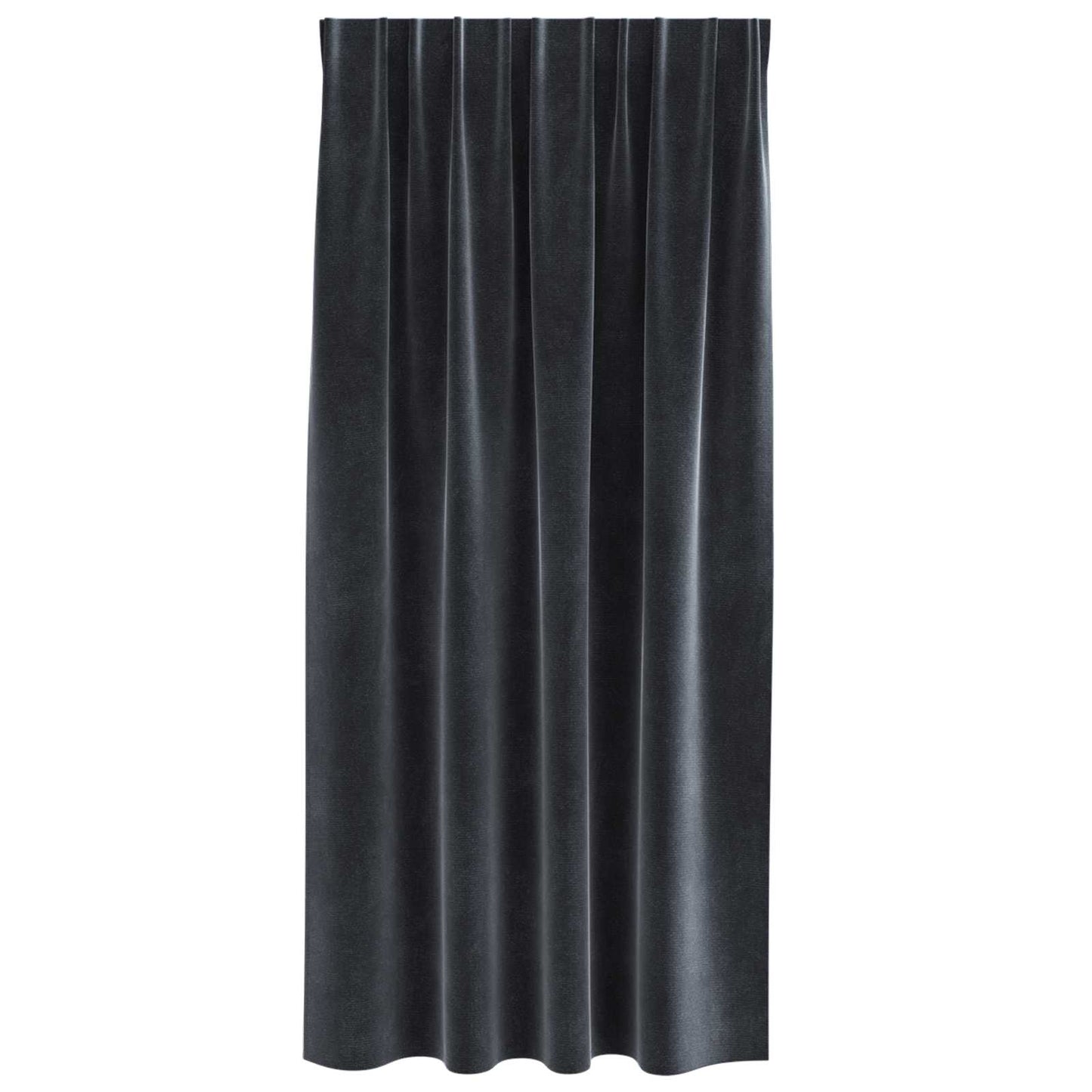 vidaXL Rideaux occultants 2 pcs Gris foncé 140 x 175 cm Velours