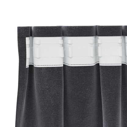 vidaXL Rideaux occultants 2 pcs Gris foncé 140 x 245 cm Velours