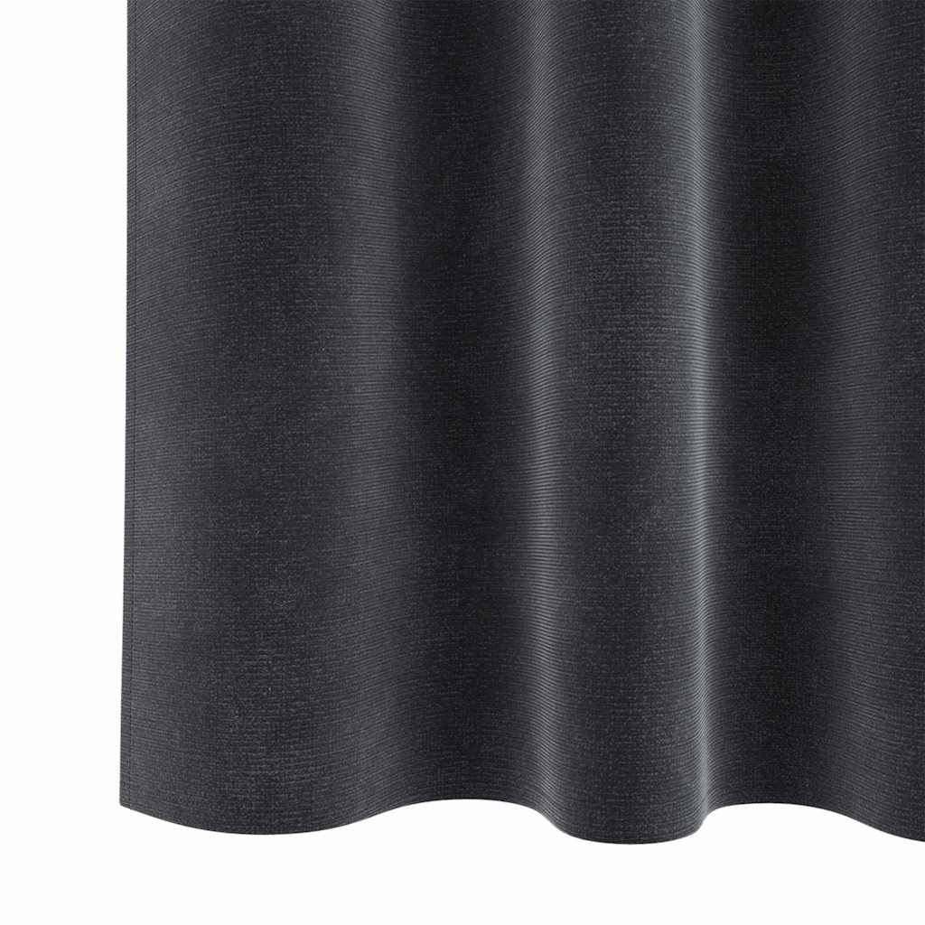 vidaXL Rideaux occultants 2 pcs Gris foncé 140 x 245 cm Velours