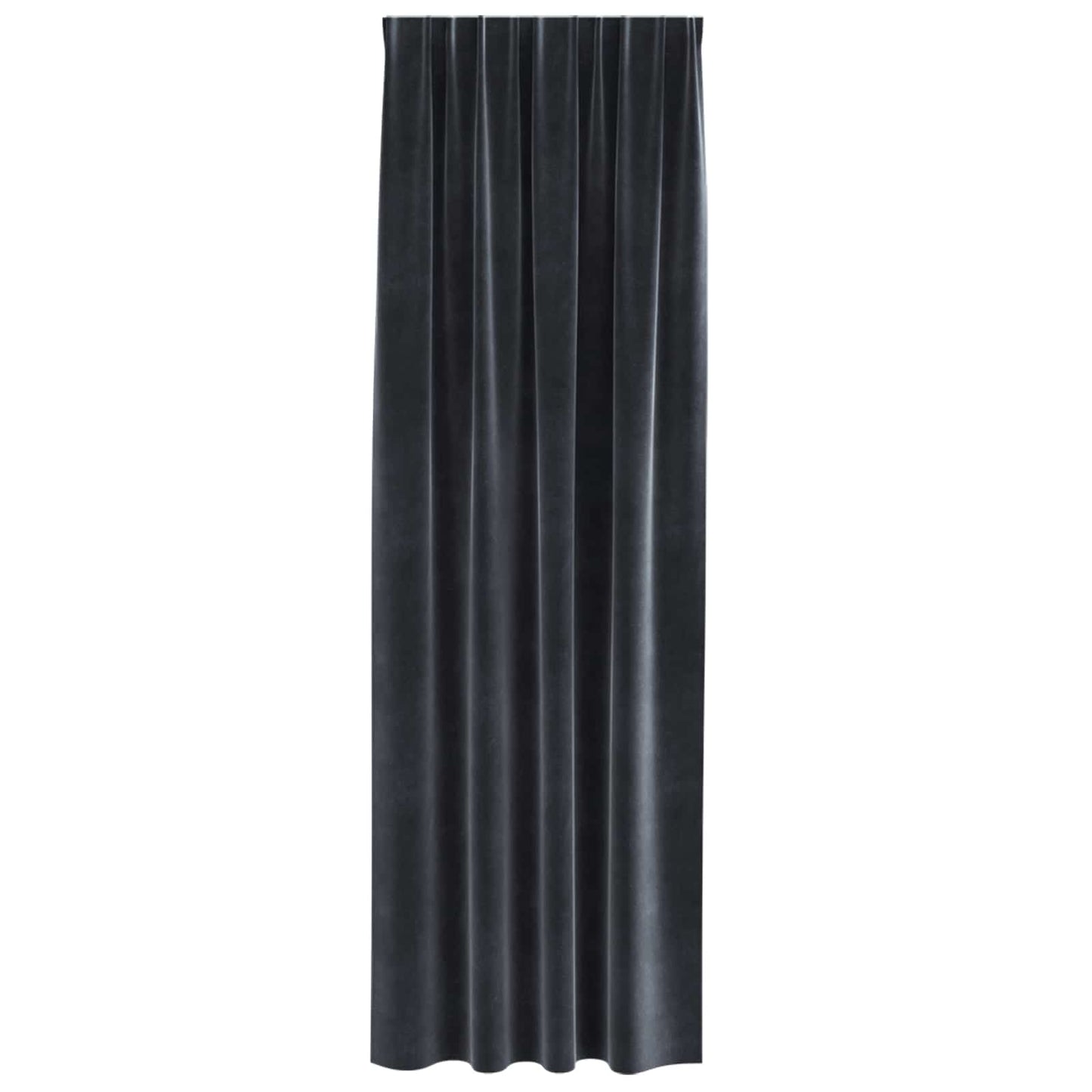 vidaXL Rideaux Occultants 2 pcs Gris Foncé 140 x 260 cm Velours
