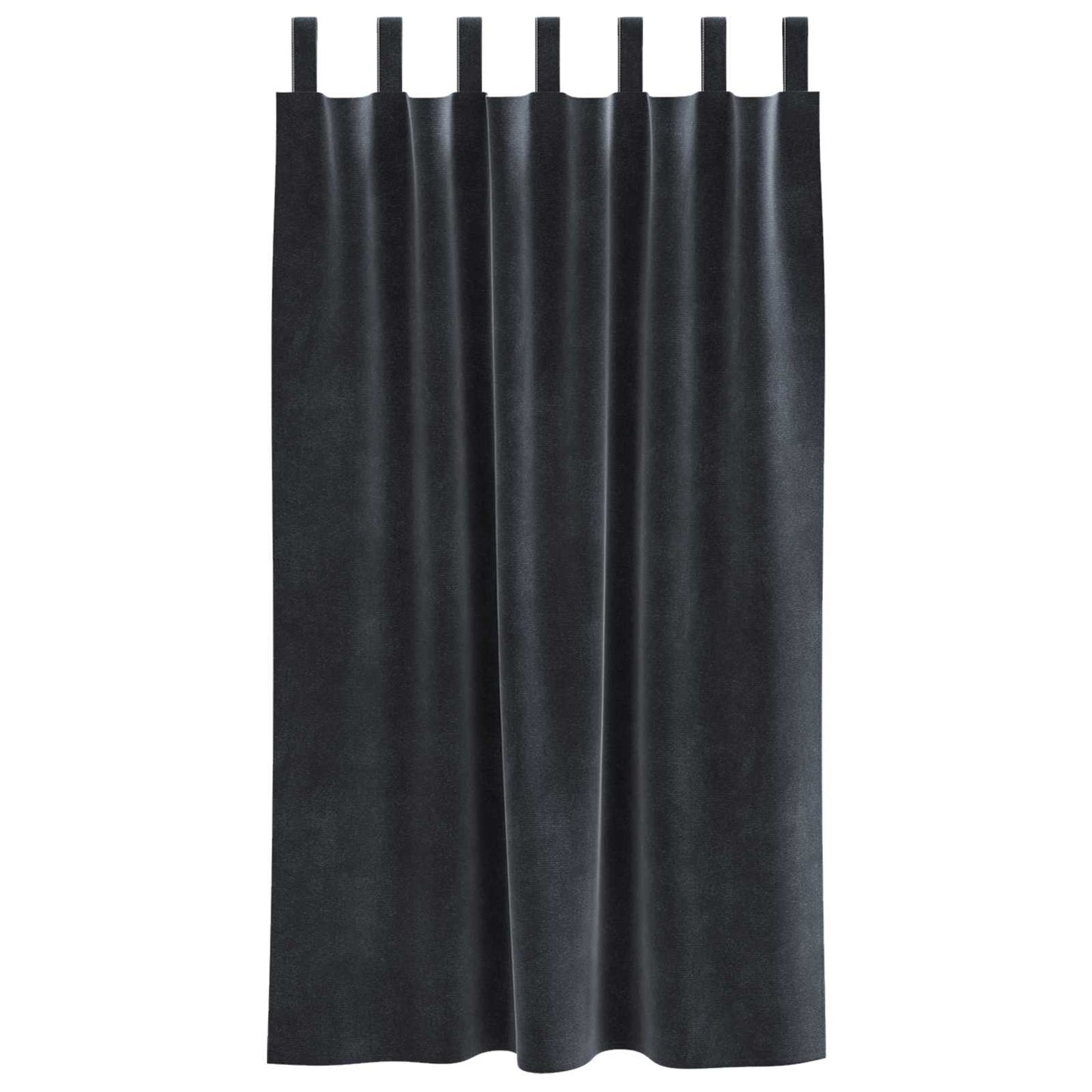 Verdunkelungsvorhänge 2 pcs Dunkelgrau 140 x 175 cm Samt